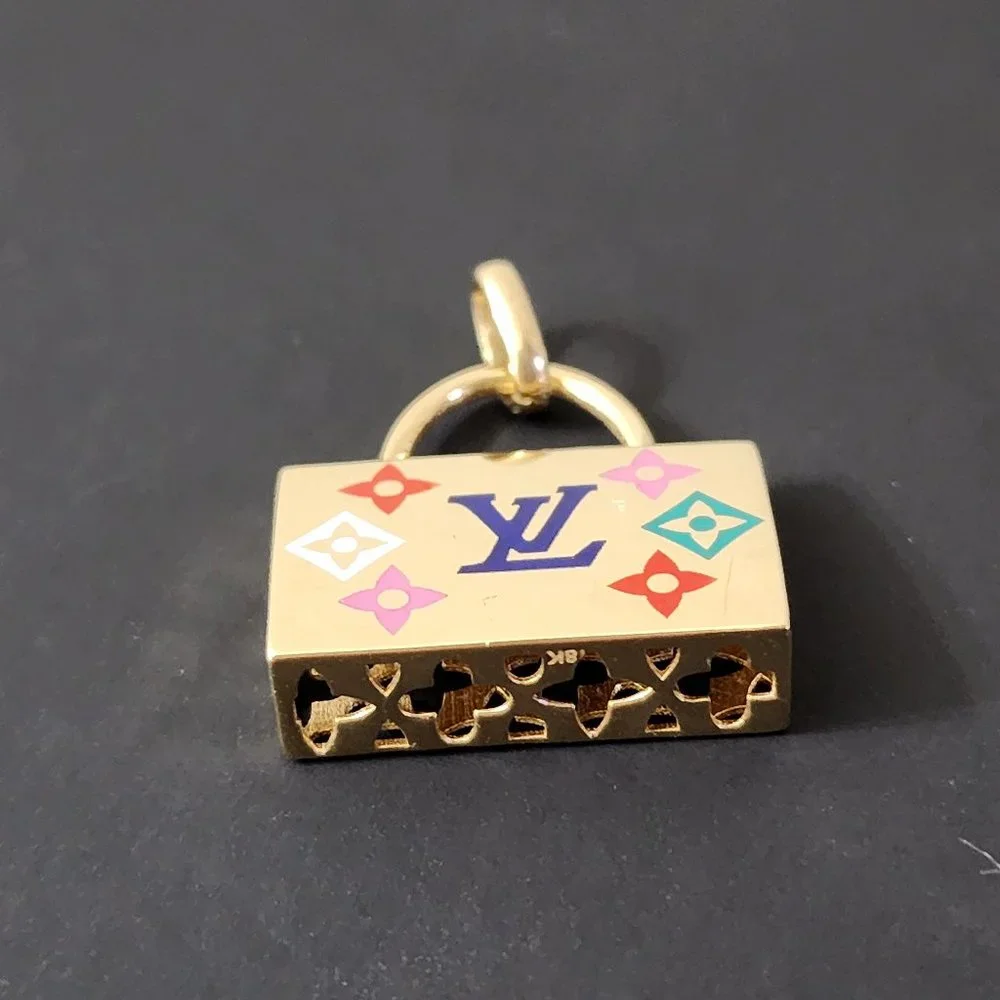 Pendant bag multi color design 18k gold - Picture 9 of 15